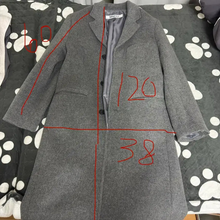 [SOLD OUT] mngu 체스터필드 그레이 코트 M