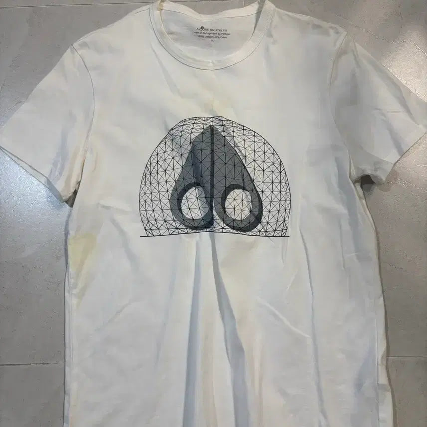 [BUNJANG] Moose Knuckles White T-shirt / 무스너클 반팔 티셔츠 화이트