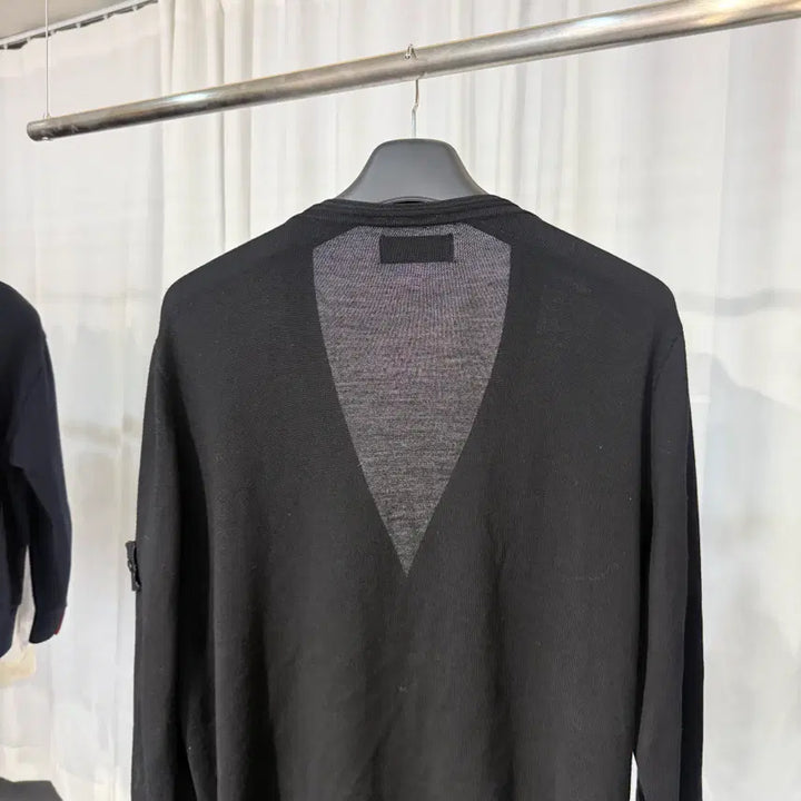 [BUNJANG] Stone Island 511C4 Light Wool Knit Cardigan Black XXL / 스톤아일랜드 511C4 라이트 울 니트 가디건 블랙 xxl