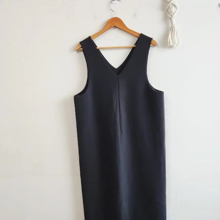 [BUNJANG] Daily Look V-Neck Layered Loose Fit Dress / 데일리룩 V넥 레이어드 루즈핏 원피스 M