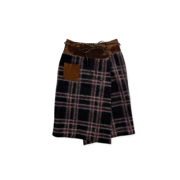 [BUNJANG] Royal Jean Vintage Checked Wool Skirt / 빈티지 로열 진 체크 울 스커트