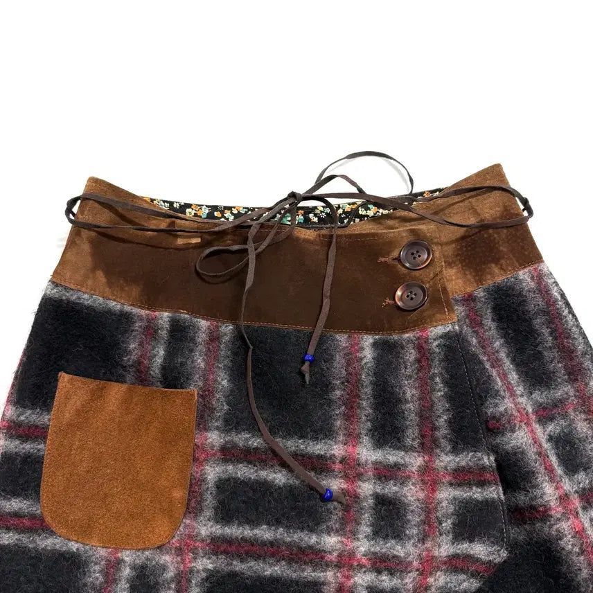 [BUNJANG] Royal Jean Vintage Checked Wool Skirt / 빈티지 로열 진 체크 울 스커트