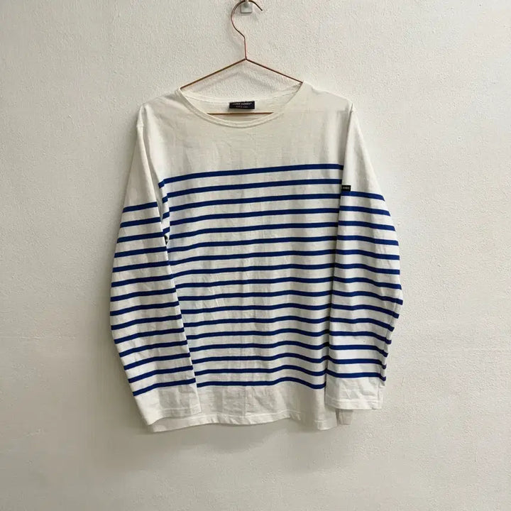 [SOLD OUT] 세인트제임스 화이트 네이비 스트라이프 롱슬리브M