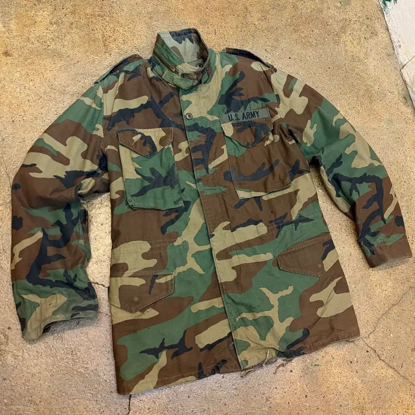 [BUNJANG] Vintage M65 Woodland Camo Field Jacket / 90s 미국 빈티지 밀리터리 우드랜드 M65 필드자켓 야상자켓