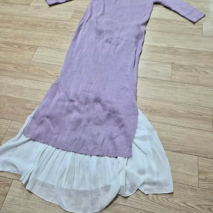 [BUNJANG] Mercuryduo Lavender Knit Long Dress / 머큐리듀오 라벤더 니트 롱 원피스