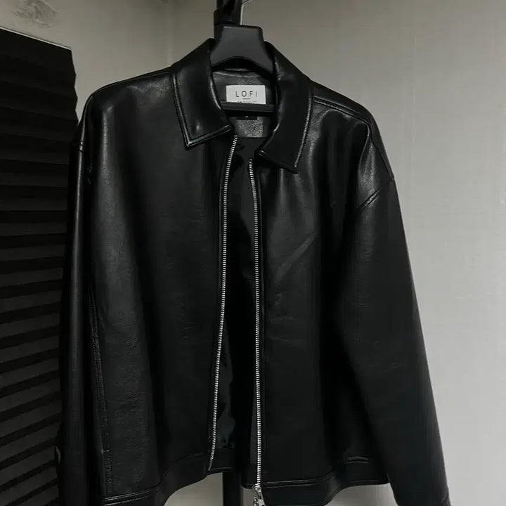 [BUNJANG] Lo-Fi Oversized Vegan Leather Jacket / 로파이 오버핏 비건 레더 자켓 m