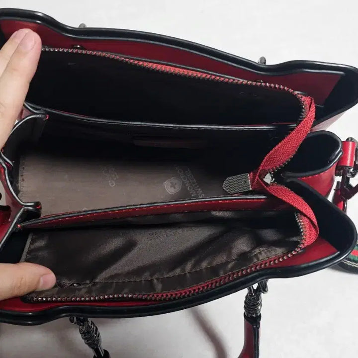 [BUNJANG] Mongcross Swiss Tote Bag Red / 몽크로스 스위스 토트백 레드