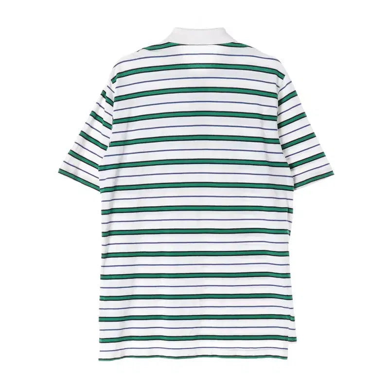 [BUNJANG] Polo Golf Ralph Lauren Green Stripe Polo Shirt / 폴로 골프 랄프로렌 그린 스트라이프 카라티 L