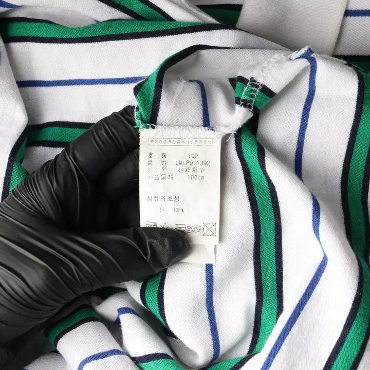 [BUNJANG] Polo Golf Ralph Lauren Green Stripe Polo Shirt / 폴로 골프 랄프로렌 그린 스트라이프 카라티 L