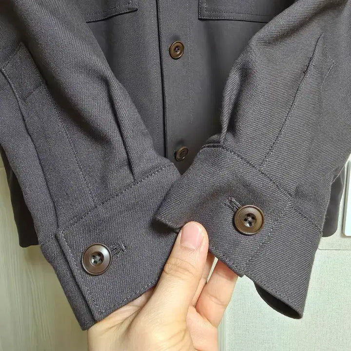 [BUNJANG] In Silence Patch Pocket Stitch Jacket (S) - Grey Brown / 인사일런스 패치포켓스티치 자켓 s Grey brown