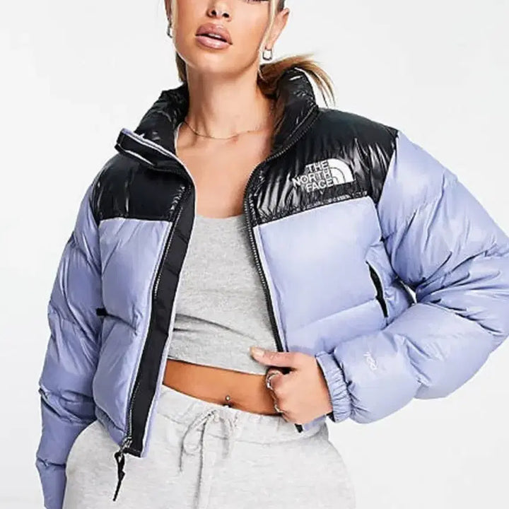 [BUNJANG] The North Face Crop Nuptse Puffer Jacket, Folk Blue, XS / 노스페이스  크롭눕시 포크블루xs