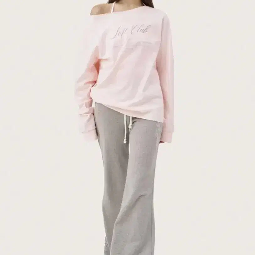 [BUNJANG] Clicheria Soft Club One-Shoulder Top / 클리시어 soft club 원숄더 핑크