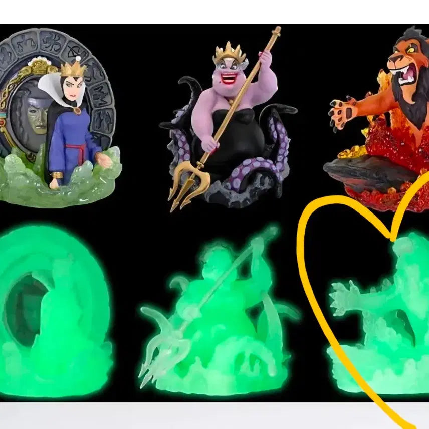 [BUNJANG] Disney Villains Gacha Figure (Line On King Scar) / 디즈니 빌런즈 가챠 야광 (라인온킹스카)