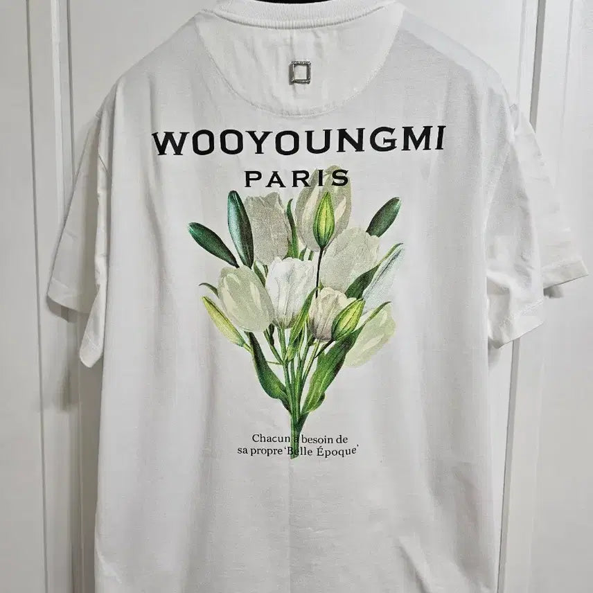 [BUNJANG] Wooyoungmi Back Logo Flower Short Sleeve T-shirt / 우영미 백로고 플라워 반팔티 48