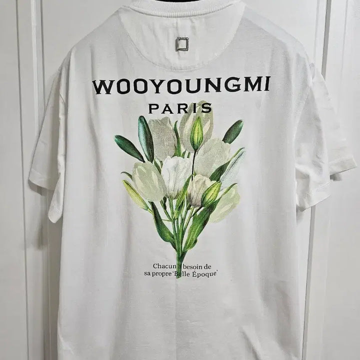 [BUNJANG] Wooyoungmi Back Logo Flower Short Sleeve T-shirt / 우영미 백로고 플라워 반팔티 48