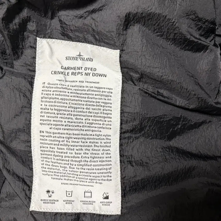 [BUNJANG] Stone Island Crinkle Reps Padded Jacket / 스톤아일랜드 크링클랩스 패딩