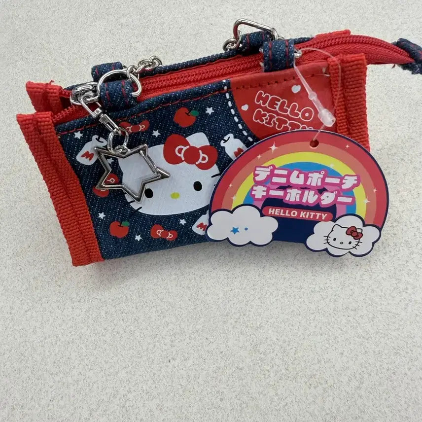 [BUNJANG] Sanrio Hello Kitty Denim Key Holder Pouch / 산리오정품!!!! 헬로키티 데님 키홀더 키링 파우치