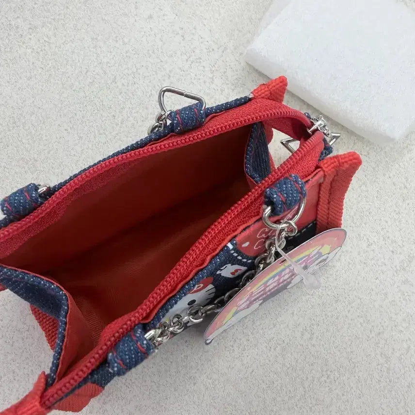 [BUNJANG] Sanrio Hello Kitty Denim Key Holder Pouch / 산리오정품!!!! 헬로키티 데님 키홀더 키링 파우치