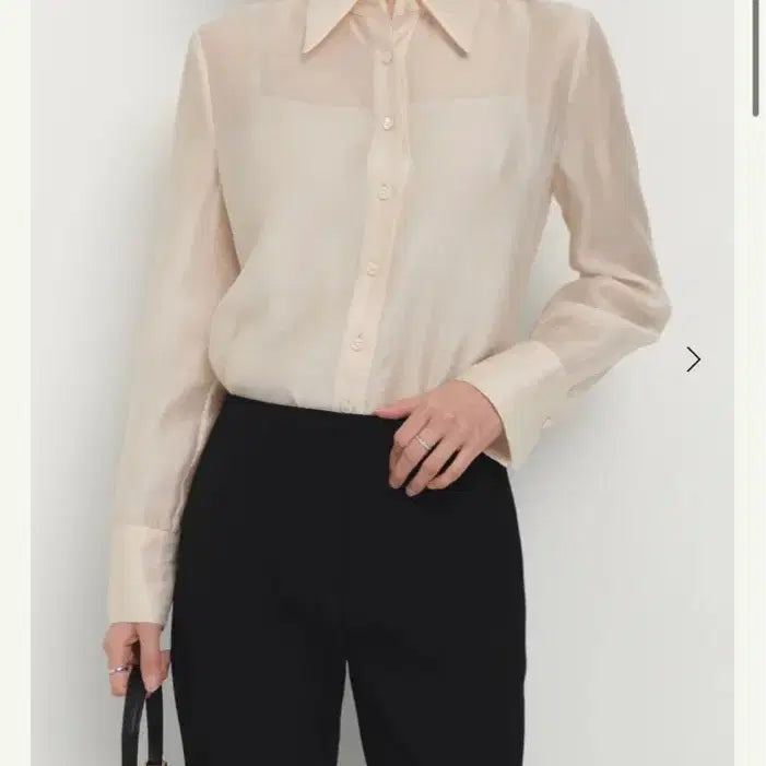 [BUNJANG] SIE Glimming Sheer Blouse Pearl / SIE 글리밍 시어 블라우스 펄색상