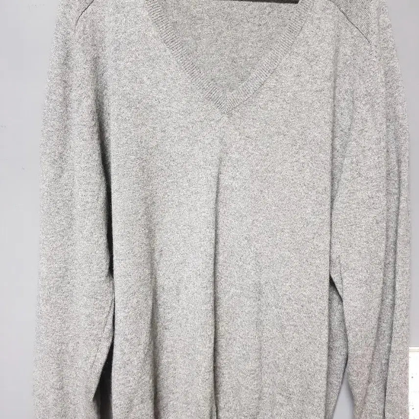 [BUNJANG] Karen K Cashmere V-Neck Knit Sweater / Karen K 캐시미어 브이넥 니트 그레이