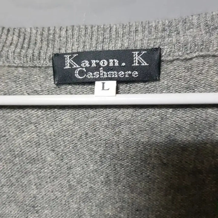 [BUNJANG] Karen K Cashmere V-Neck Knit Sweater / Karen K 캐시미어 브이넥 니트 그레이