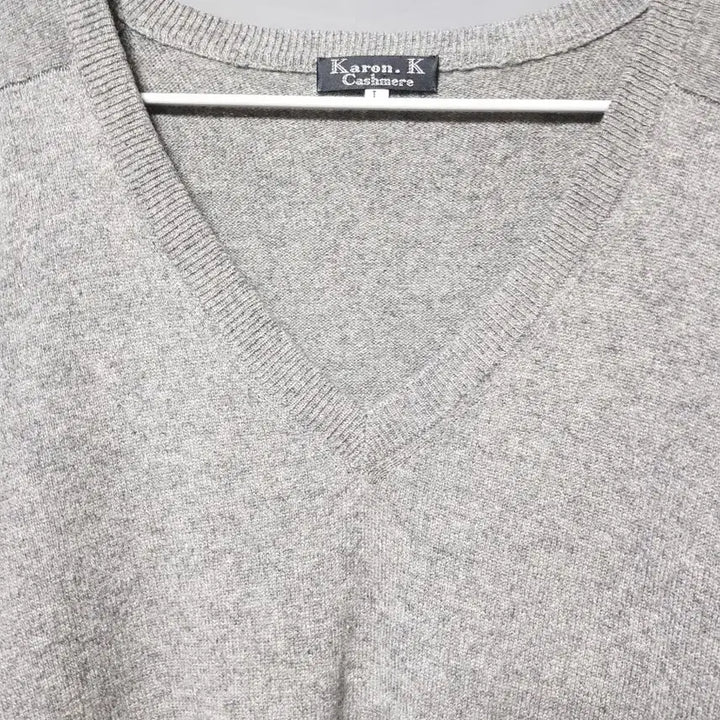 [BUNJANG] Karen K Cashmere V-Neck Knit Sweater / Karen K 캐시미어 브이넥 니트 그레이