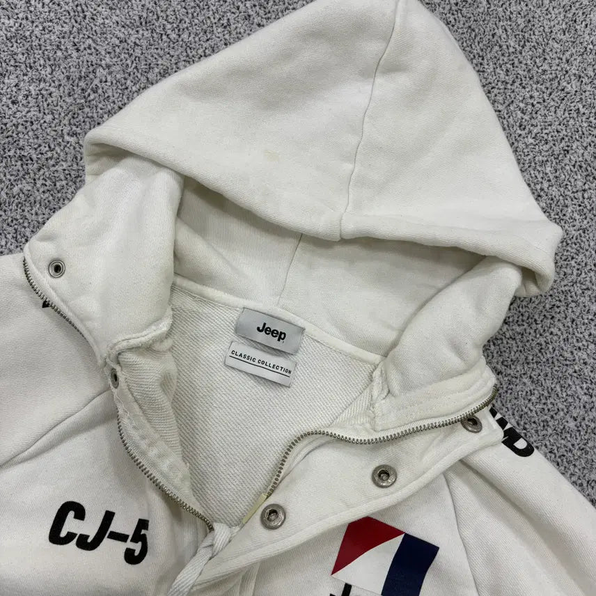 [BUNJANG] Jeep CJ-5 Hoodie White / 90 지프 남성 CJ-5 후드티 화이트 0319J