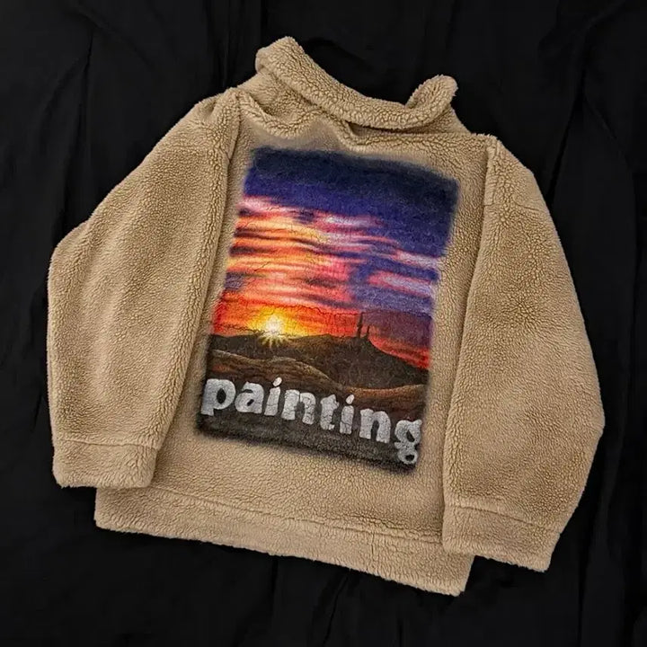 [BUNJANG] Doublet Namsan Tower Printed Fleece / 더블렛 남산타워 프린팅 플리스