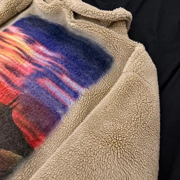 [BUNJANG] Doublet Namsan Tower Printed Fleece / 더블렛 남산타워 프린팅 플리스