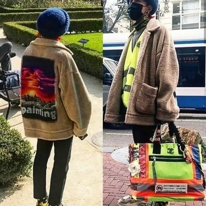 [BUNJANG] Doublet Namsan Tower Printed Fleece / 더블렛 남산타워 프린팅 플리스