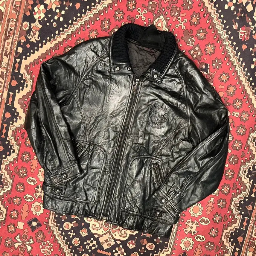 [BUNJANG] Vintage Leather Jacket (XL-2XL) / 723/ ( XL-2X ) 가죽자켓 밀리터리 아메카지 워크웨어 레더자켓