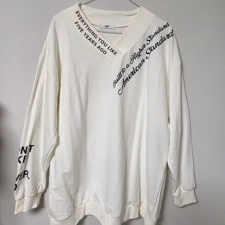 [BUNJANG] J&amp;M White Lettering Oversized T-Shirt / A급(남녀공용가능)J&amp;M 흰색 레터링 오버핏 티