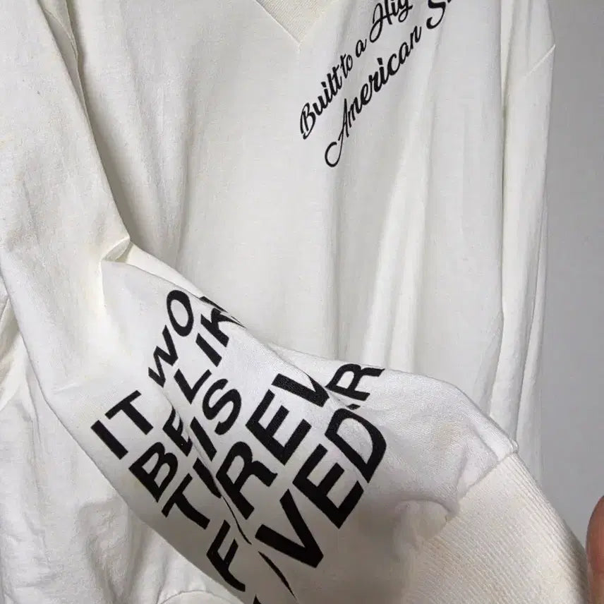 [BUNJANG] J&amp;M White Lettering Oversized T-Shirt / A급(남녀공용가능)J&amp;M 흰색 레터링 오버핏 티