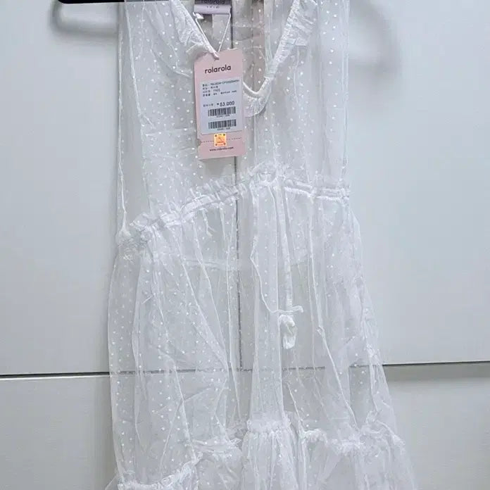 [BUNJANG] Rola Rola Dot Mesh Sleeveless One-Piece Dress / 로라로라 도트 매쉬 원피스