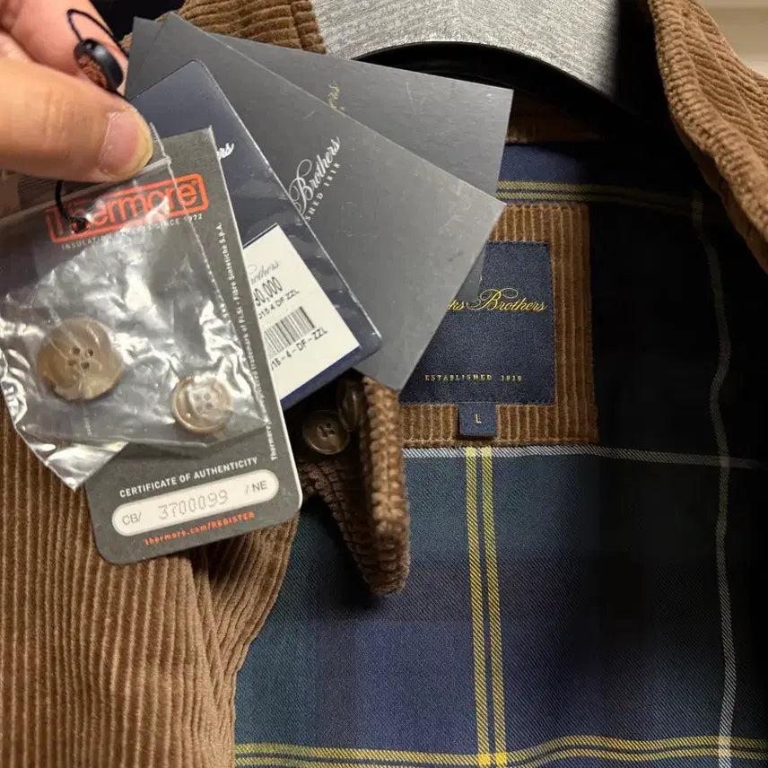 [BUNJANG] Brooks Brothers Corduroy Harrington Jacket Brown / [L] 브룩스 브라더스 코듀로이 헤링턴 자켓 브라운 새상품