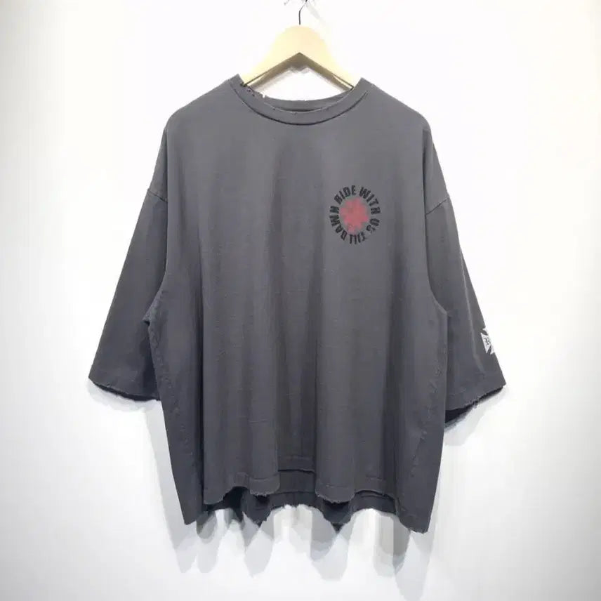 [BUNJANG] Insane Garage x Tilden 3/4 Sleeve Charcoal T-shirt / 인세인개러지x틸던 3/4슬리브 차콜