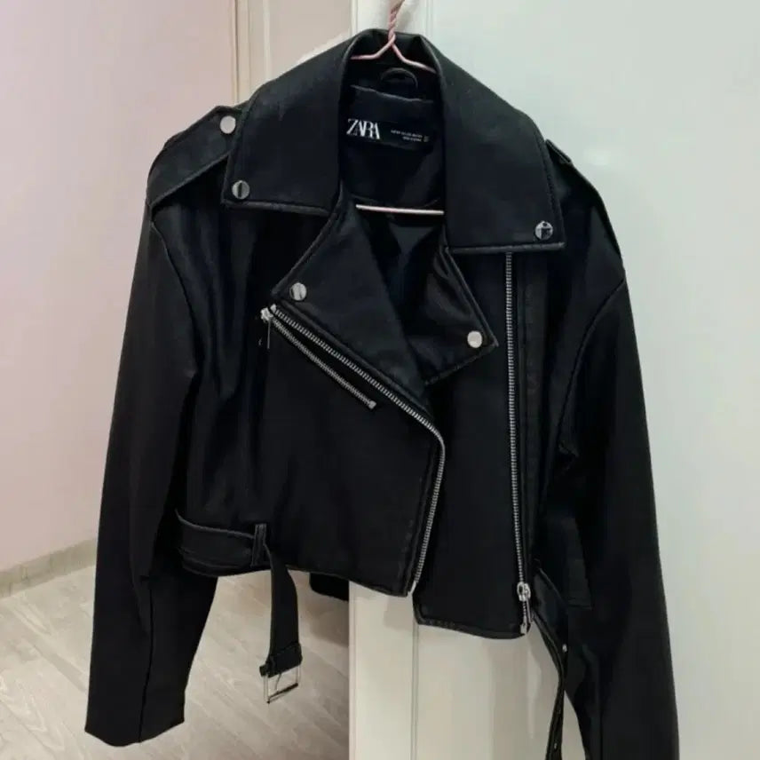 [BUNJANG] ZARA Leather Jacket XS / 자라 라이더자켓 가죽자켓 XS