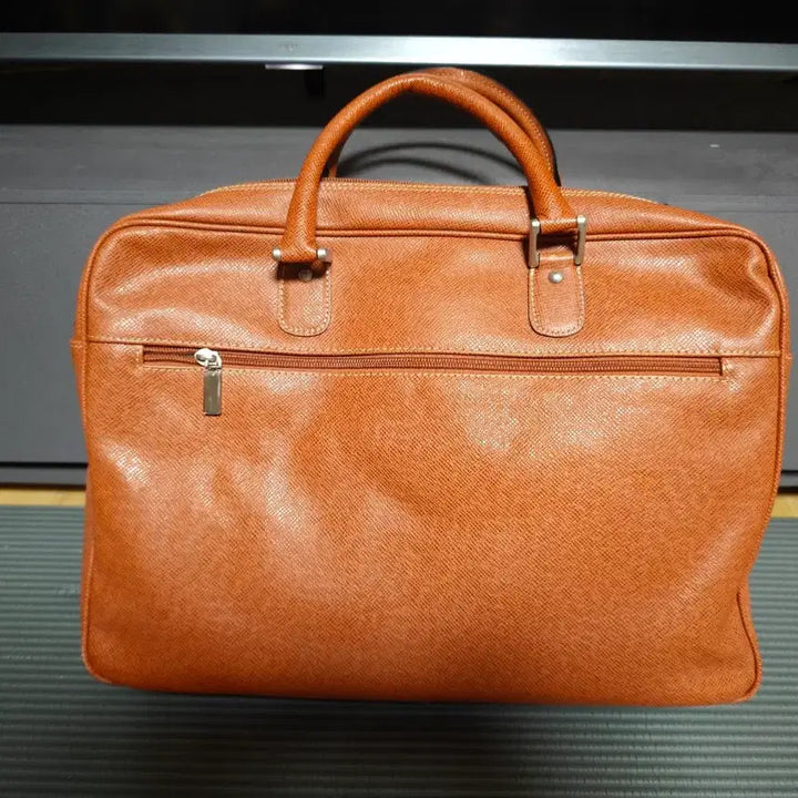 [BUNJANG] David Albertario Brown Leather Briefcase Tote Bag / 다비드 알베르타리오 브라운 가죽 서류 가방 토트백