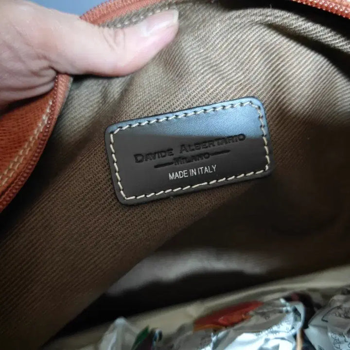 [BUNJANG] David Albertario Brown Leather Briefcase Tote Bag / 다비드 알베르타리오 브라운 가죽 서류 가방 토트백