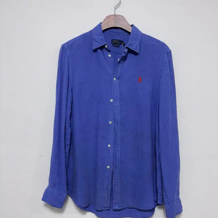 [BUNJANG] Polo Ralph Lauren Linen Shirt Blue M / 폴로 랄프로렌 린넨 셔츠 블루 M