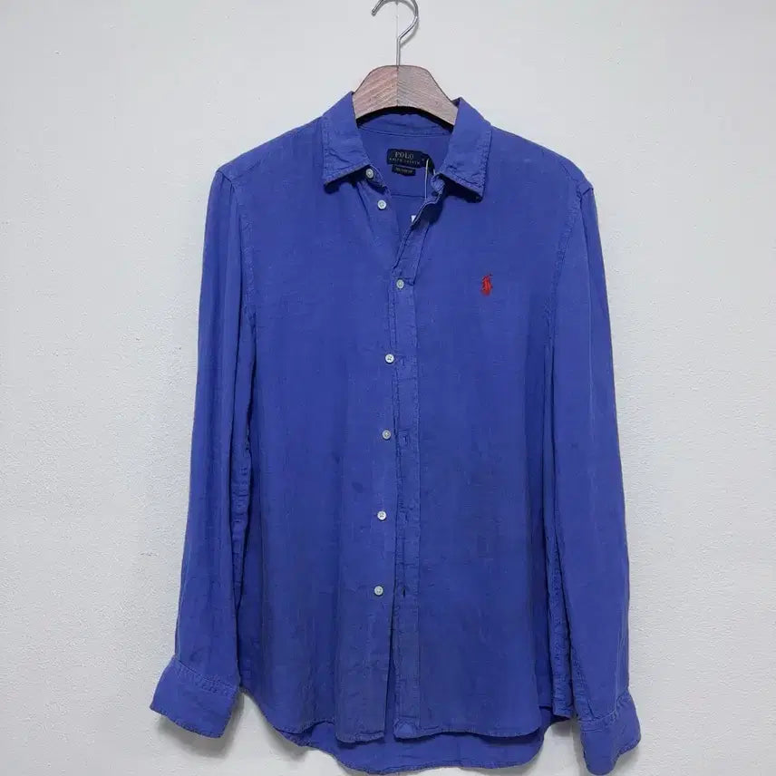 [BUNJANG] Polo Ralph Lauren Linen Shirt Blue M / 폴로 랄프로렌 린넨 셔츠 블루 M