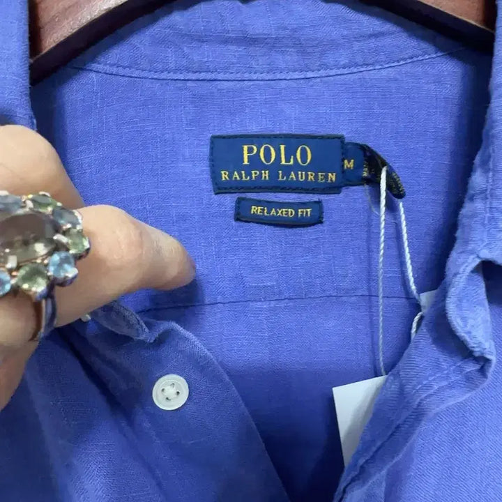 [BUNJANG] Polo Ralph Lauren Linen Shirt Blue M / 폴로 랄프로렌 린넨 셔츠 블루 M