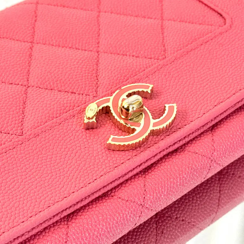 [BUNJANG] Chanel Mademoiselle Pink Snap Long Wallet / 신형) 샤넬 마드모아젤 핑크 똑딱이 장지갑