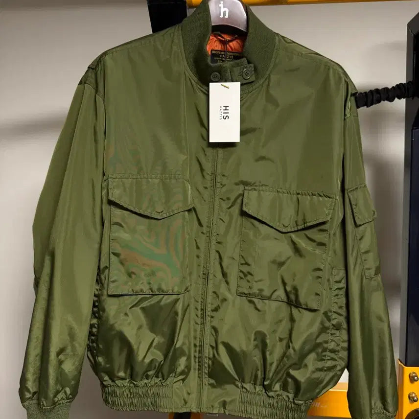 [BUNJANG] Hazzys A1 Harrington Jacket Khaki / [L] 헤지스 A1 헤링턴 자켓 카키 새상품