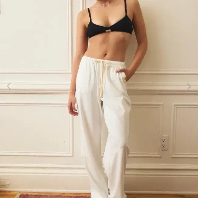[BUNJANG] Glowny G Classic Soft Pants White / 글로니 G 클래식 소프트 팬츠 화이트