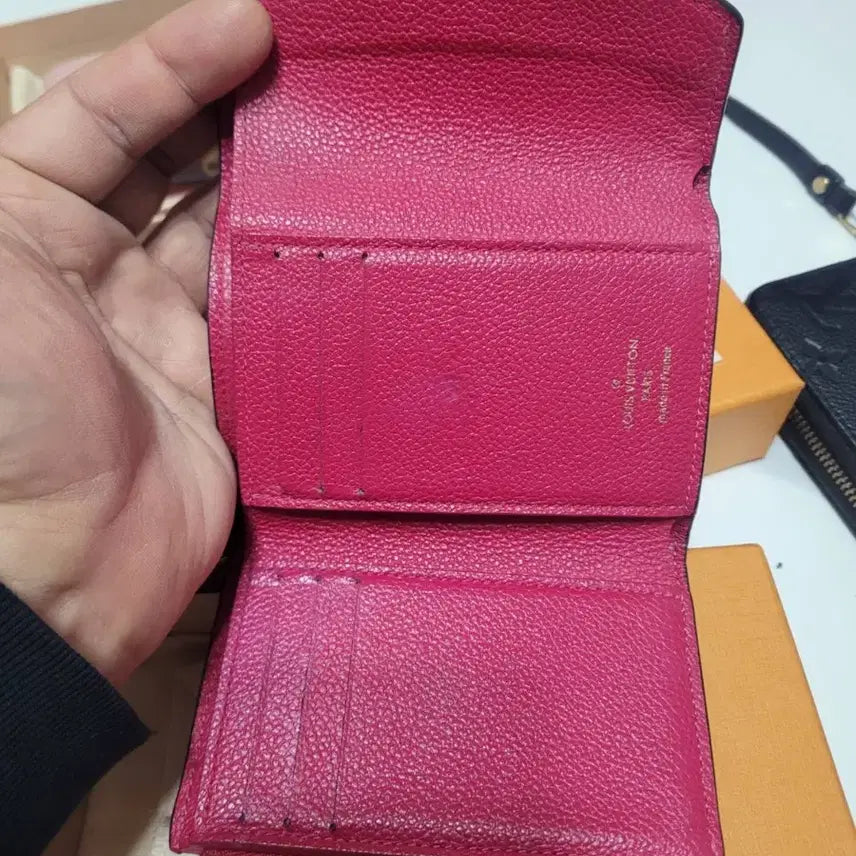 [BUNJANG] Louis Vuitton Empreinte Pink Bifold Wallet / 루이비통 핑크 앙프렝뜨 반지갑 100정도함