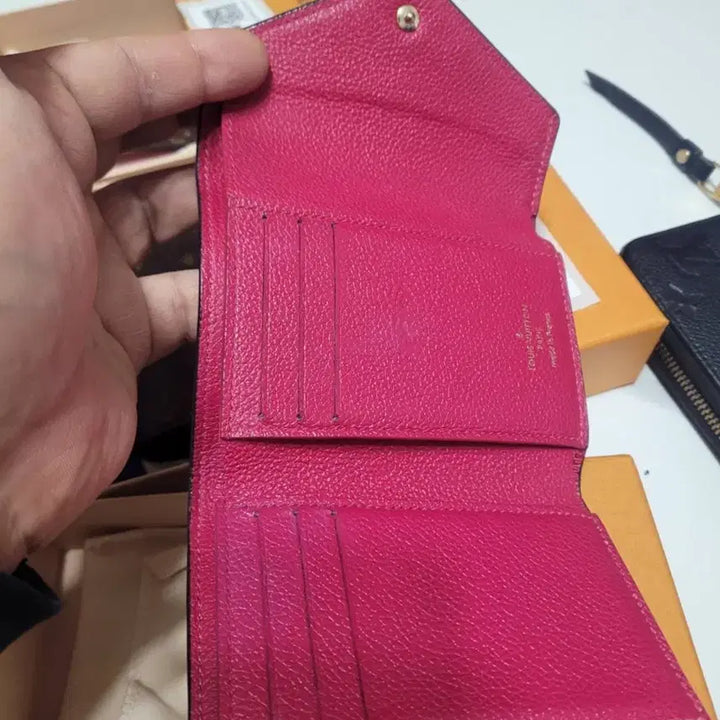 [BUNJANG] Louis Vuitton Empreinte Pink Bifold Wallet / 루이비통 핑크 앙프렝뜨 반지갑 100정도함