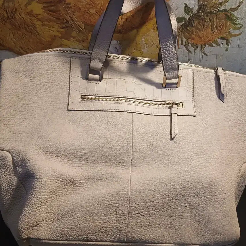 [BUNJANG] Anne Klein Ivory Tote Bag / 앤클라인 아이보리 토트백 가방