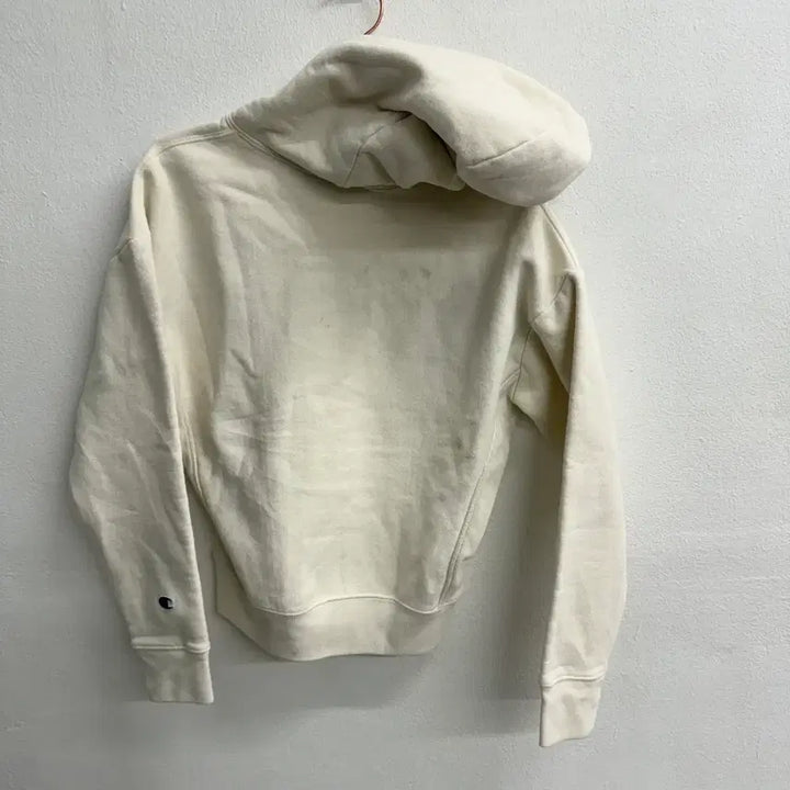 [BUNJANG] Champion Reverse Weave Color Block Logo Cream Hoodie (S) / 챔피온 리버스위브 배색 챔피온 로고 크림 후드티 (S)