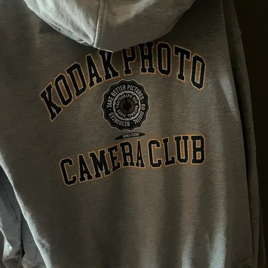 [BUNJANG] Kodak Gray Zip-Up Hoodie / 코닥 후드집업